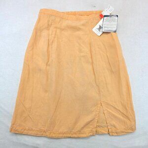 Vintage Amanda Gray A Line Mini Skirt M Orange Deadstock USA Preppy Feminine